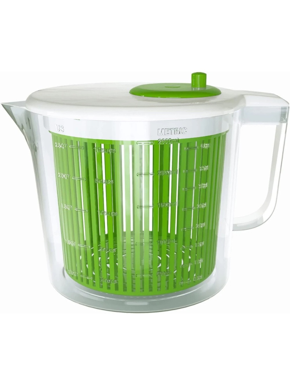 Salad Spinner & Colander Pitcher - Green